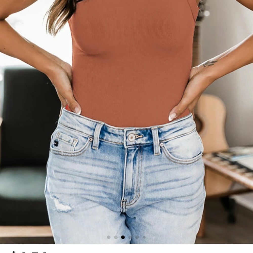 XXL Ribbed Pink Top - Picture 5 of 9
